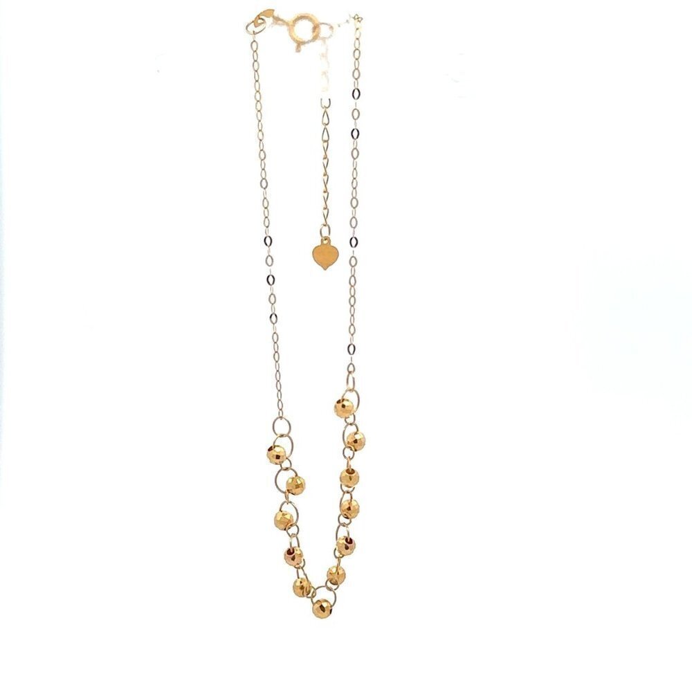 18K Gold Bracelet 6 inches plus 1 inch Tiny Beads 0.68 grams - Picture 11 of 11